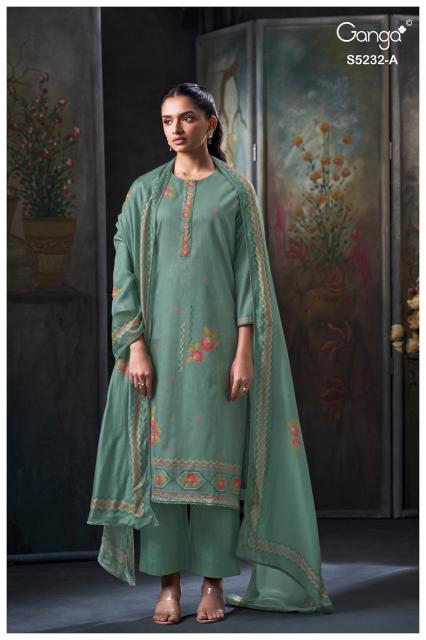 Ganga keyara 5232 dress material wholesalers in ulhasnagar